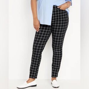 Old Navy High-Waisted Windowpane-Plaid Pixie Skinny Ankle Pants